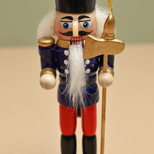 12-Piece Wooden Christmas Nutcracker Ornament Set, 4.7-Inch Holiday Tree Hangings