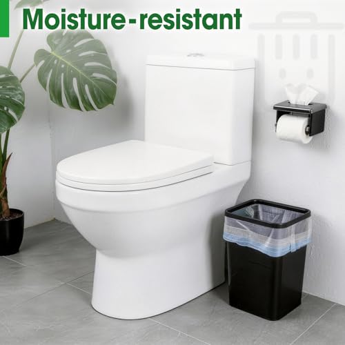 5-Pack 3.5 Gallon Small Plastic Trash Cans with Snap Ring for Bathroom