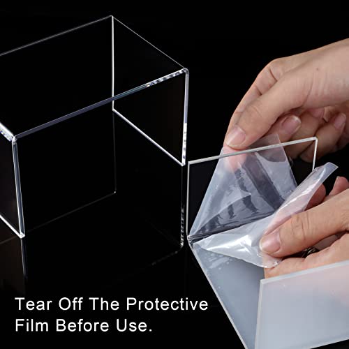 Clear Acrylic Display Risers, 6-Piece Set for Jewelry, Cupcakes & Desserts