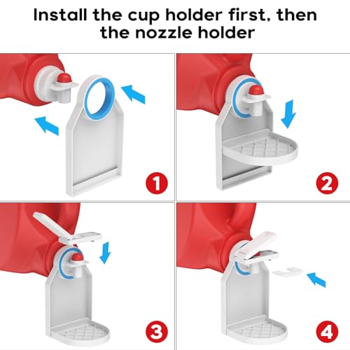 Laundry Detergent Dispenser Cup Holder with Nozzle Switch - Mess-Free Storage