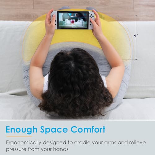 Reading Pillow for Gaming and Relaxation - Compact Arm Support