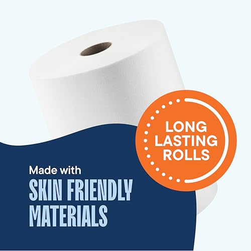 High Capacity Industrial Paper Towels - 800 Sheets, 6 Rolls, TAD Fabric