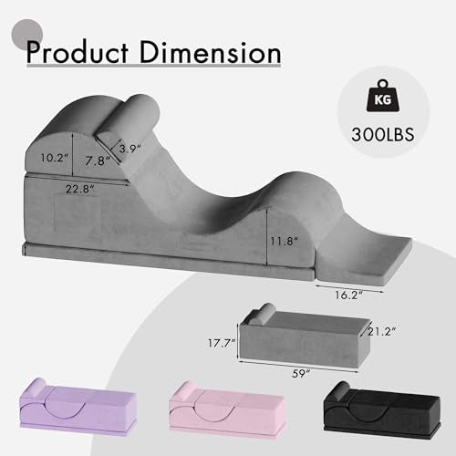 Convertible Yoga Lounge Chair with Lumbar Pillow – Ergonomic Foam Exercise Mat