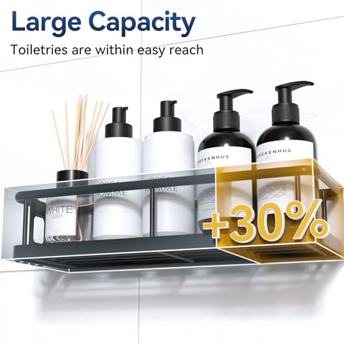 YASONIC Adhesive Shower Caddy 2-Pack, Rustproof Stainless Steel Organizer