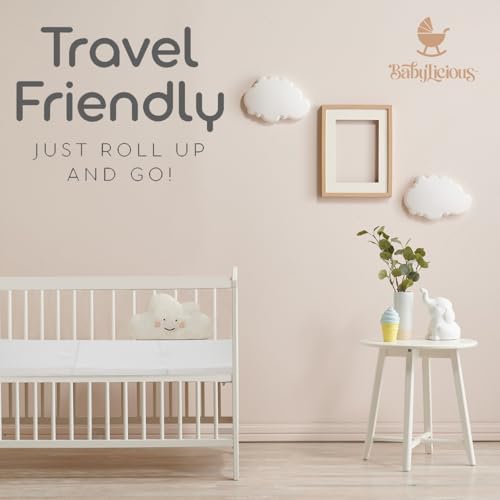 Trifold Pack and Play Mattress Topper - 38" x 26" Waterproof Foam Pad