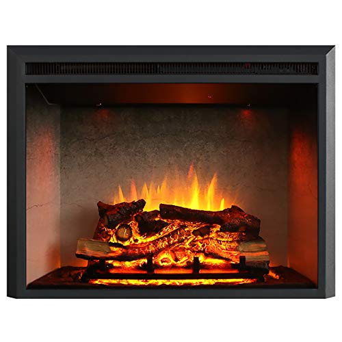 33 Inch Electric Fireplace Insert with Sound and Remote Control