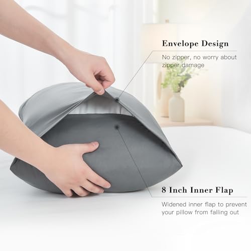Ultra Soft Microfiber Body Pillowcase 20x54 inch - Dark Gray