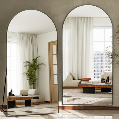 30x71 Arched Full Length Floor Mirror, Shatterproof Large Standing Mirror