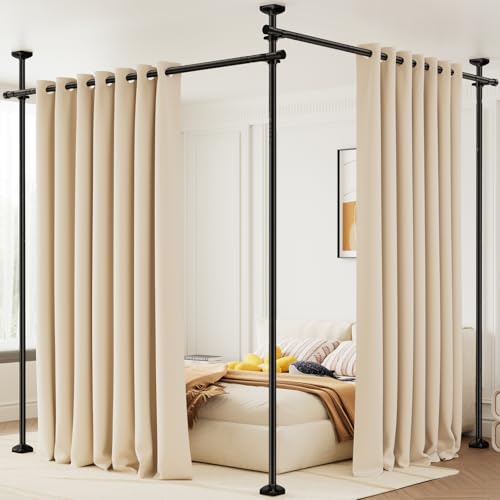 Adjustable Heavy-Duty Floor to Ceiling Tension Room Divider Curtain Rod