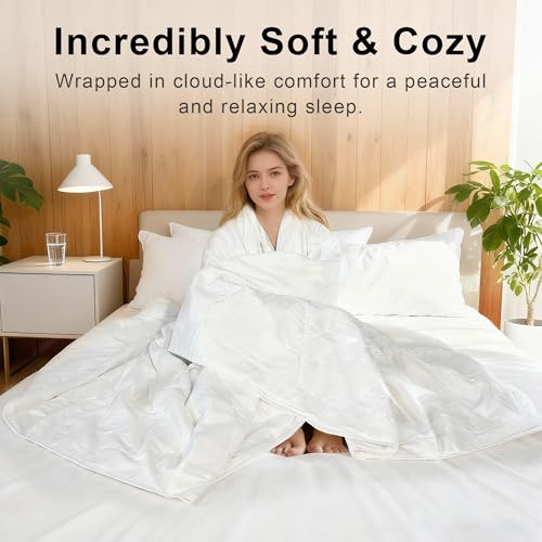 Lightweight 100% Cotton Comforter Queen Size | All-Season Bedspread
