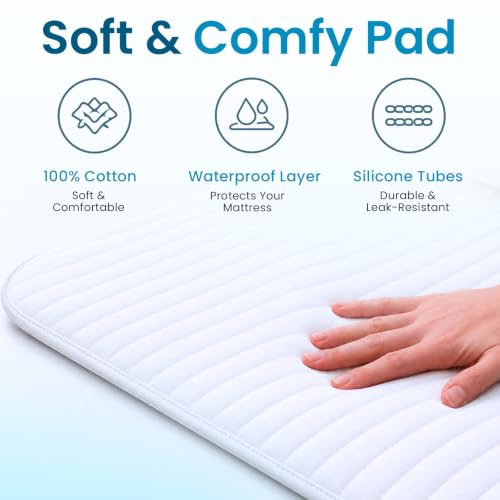 Cooling Mattress Pad for Hot Sleepers - 100% Cotton Twin Size