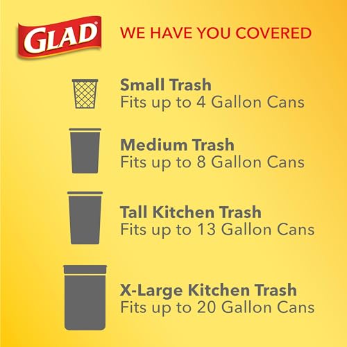 Unscented 13 Gallon Tall Kitchen Trash Bags - Quick-Tie Flaps, 68 Count