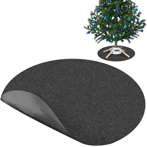 30-Inch Christmas Tree Stand Mat - Non-Slip Felt Floor Protector