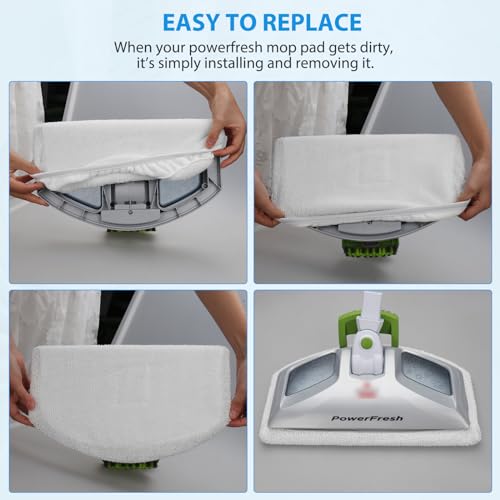 10-Pack Microfiber Steam Mop Replacement Pads for Hard Floor Cleaners