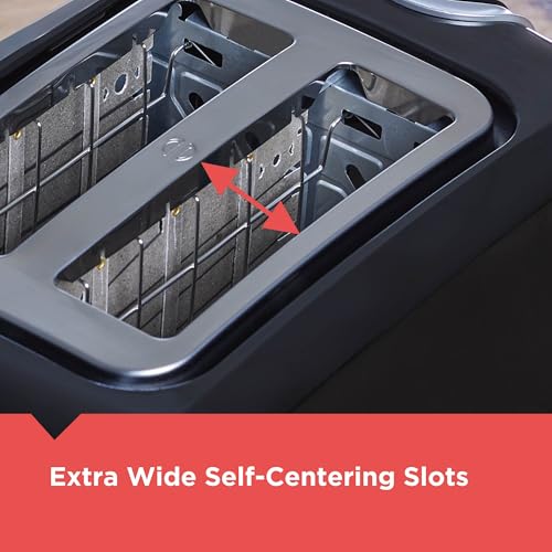 2-Slice Toaster with Extra-Wide Slots & 6 Toasting Shade Settings