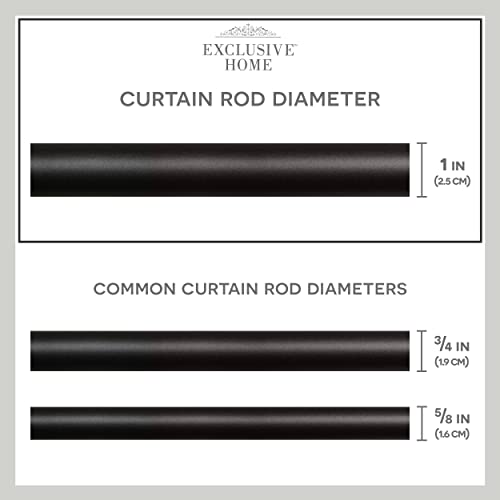 Adjustable Curtain Rod Set, 1-Inch Diameter, 66-120 Inches, Matte Bronze