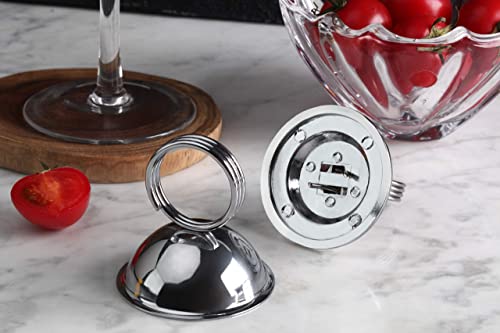 1.5-Inch Silver Metal Ring-Clip Table Number Holders, Set of 12