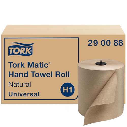 100% Recycled Paper Hand Towel Rolls, 1-Ply Natural (6 Rolls x 700 ft)