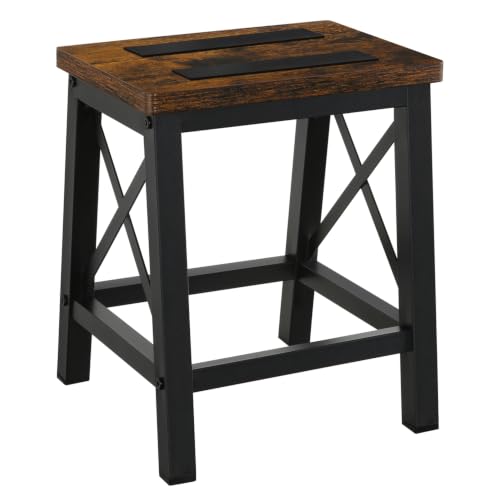 Wooden Step Stool for Adults and Kids, Non-Slip 500 lb Capacity Footstool