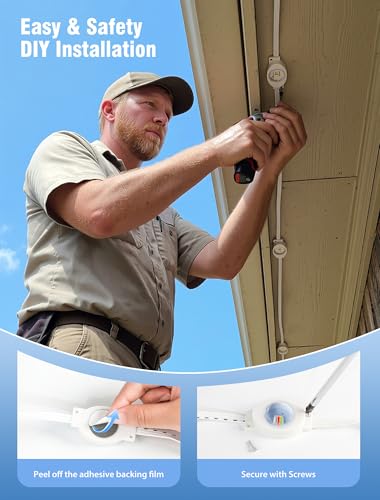 150FT RGBIC Outdoor String Lights - Smart Color Changing LED with 90 LEDs, Wall-Washing & Ground Mounting