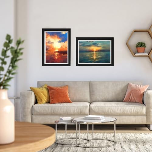 4-Pack 5x7 Deep Shadow Box Frames for Photos and Keepsakes, Black