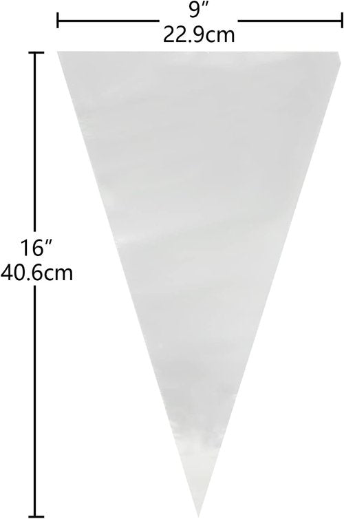 Keenpioneer Disposable Cake Decorating Piping Bag - 16 Inch, Clear, 56 Count for Easy Pastry Decorating