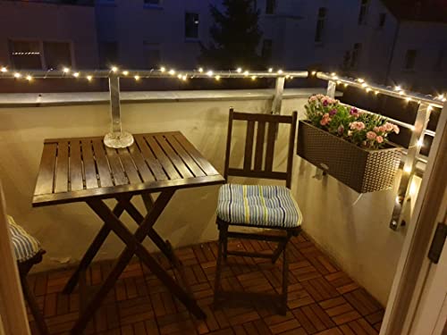 Warm White LED Fairy String Lights - 33ft 100 LED Waterproof Copper Wire