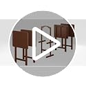 2-Piece Foldable Snack Table Set, Walnut Wood Portable TV Tray Tables