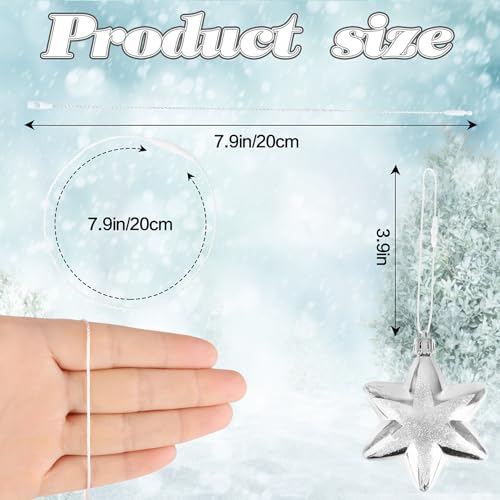 FOIMAS 400pcs White Christmas Ornament Hanger Strings with Snap Fasteners
