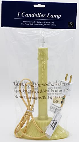 Creative Hobbies® Pack of 6 Ivory Indoor Electric Christmas Candle Lamps with Clear C7 Bulbs