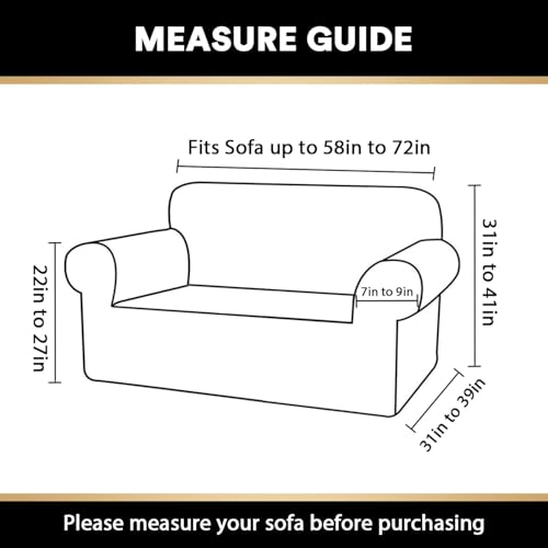 Stretch Loveseat Sofa Cover - Washable Slipcover for Pets