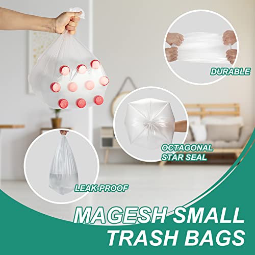 4 Gallon Small Garbage Bags Unscented Clear Trash Can Liners - 105 Count