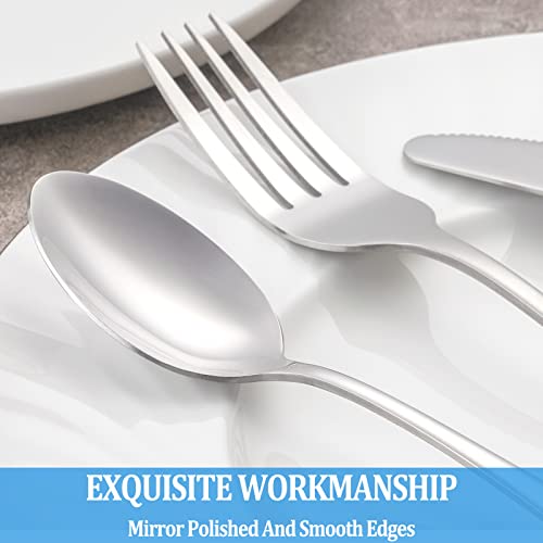 Stainless Steel Teaspoon Set, 16-Piece 6.7" Mirror Finish Spoons