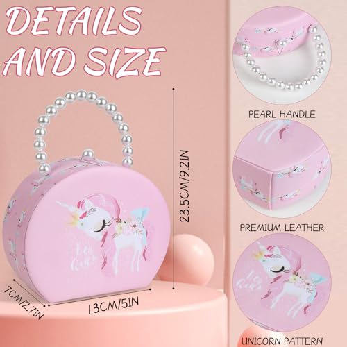 Girls Princess Jewelry Box with Mirror and Hair Accessories Set