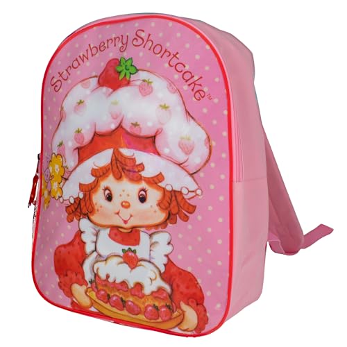 Strawberry Shortcake Kids Backpack - 15 Inch Girls School Book Bag, Pink