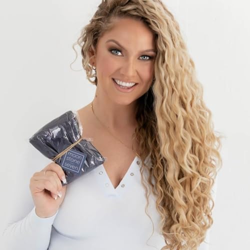 MoonstoneSeven Plum Hair Plop - Curl Wrap for Drying & Frizz Control, Soft Cotton Lycra, Wavy & Curly Hair