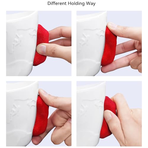 TWO STONES Rock Climbing Coffee Mug with Handle - White + Red, Climber Gift