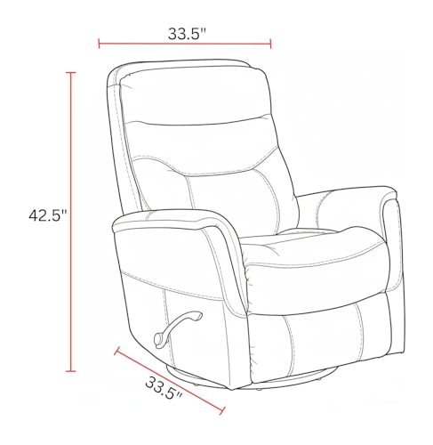 Swivel Glider Recliner Chair for Nursery and Living Room, Truffle