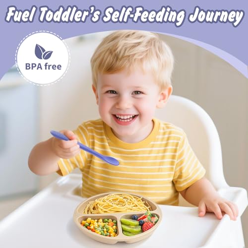 8-Piece Silicone Baby Feeding Spoons Set Soft Bendable Self-Feeding Utensils