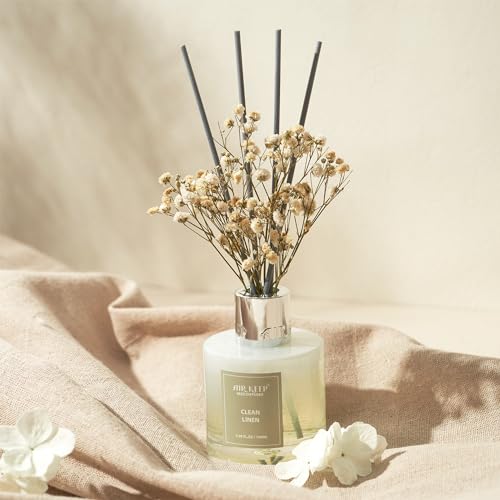 Clean Linen Reed Diffuser Set with 8 Sticks - 3.38 fl oz (100ml) Home Fragrance