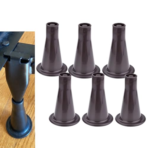 6-Piece Reinforced Bed Frame Feet, Replacement Leg Risers for Bed Frames