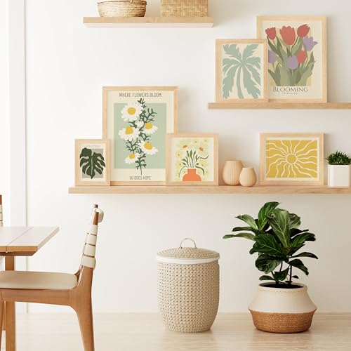 11x14 Solid Wood Picture Frame with Mat for 8x10 Photo - Natural Wood