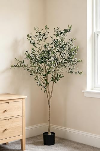 6FT Artificial Olive Tree with Bendable Branches for Indoor Decor