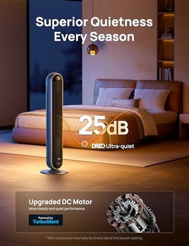 Tower Fan and Heater Combo 42 Inch All-Season Standing Fan with Remote