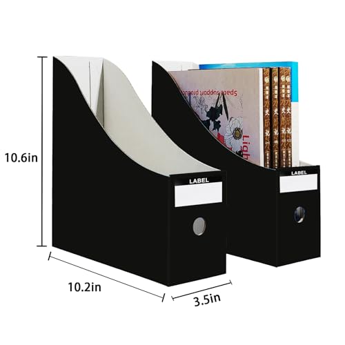 24-Pack Cardboard Magazine File Holders - Desktop Document Organizer