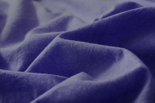 Washed Cotton Duvet Cover for 48x72 Weighted Blanket - Navy Blue