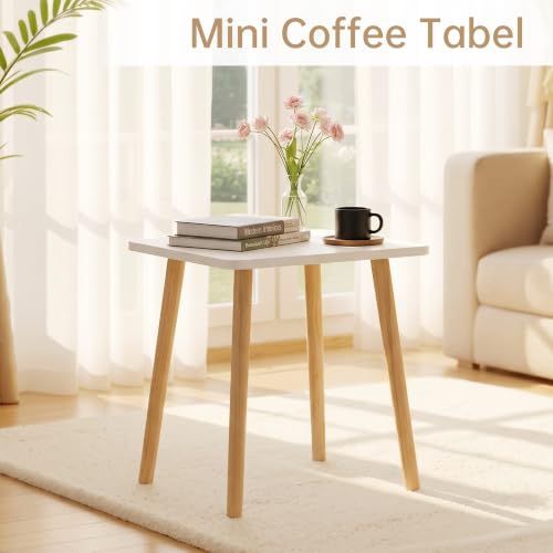 Modern Wood Small Side Table - Compact End Table for Living Room