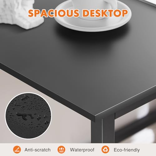 Sweetcrispy 40-Inch Small Computer Desk for Home Office Black