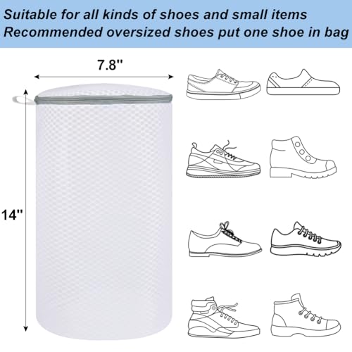 2-Pack Honeycomb Mesh Laundry Bag for Sneakers and Delicates