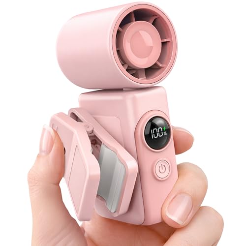 Clip-On Portable Fan for Strollers & Travel, Rechargeable Handheld Mini Fan